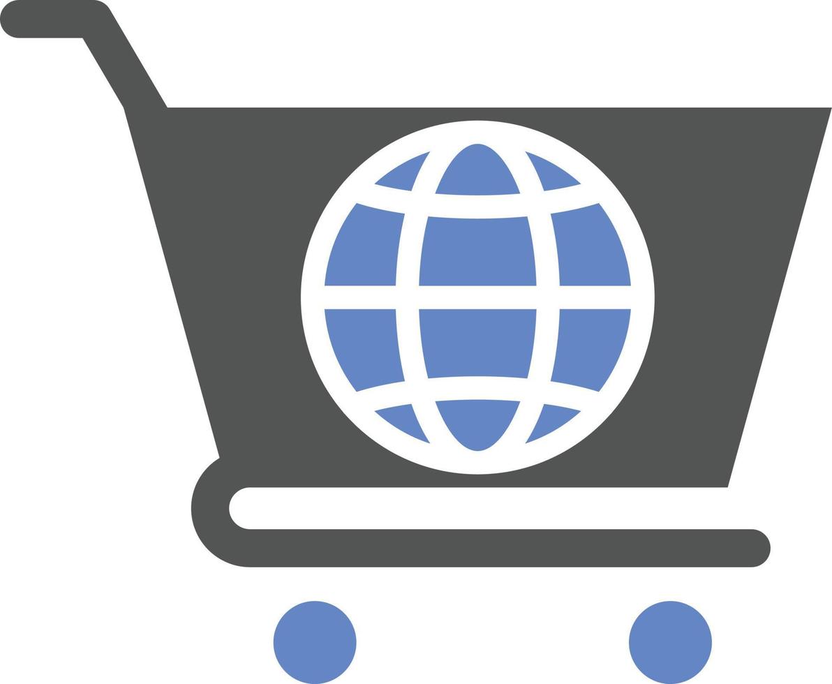 Worldwide Shopping Icon Style vector