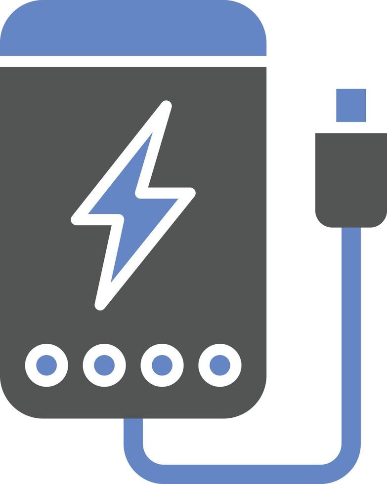 estilo de icono de banco de energía vector