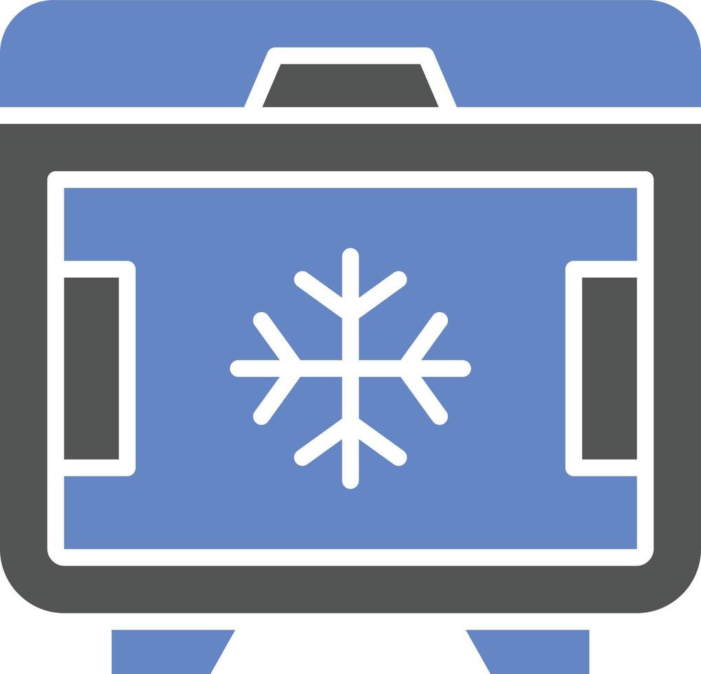 Deep Freezer Icon Style vector