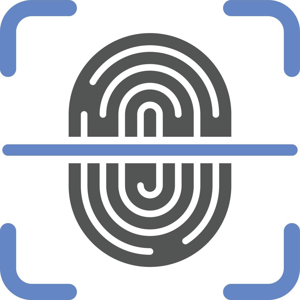 Fingerprint Scan Icon Style vector