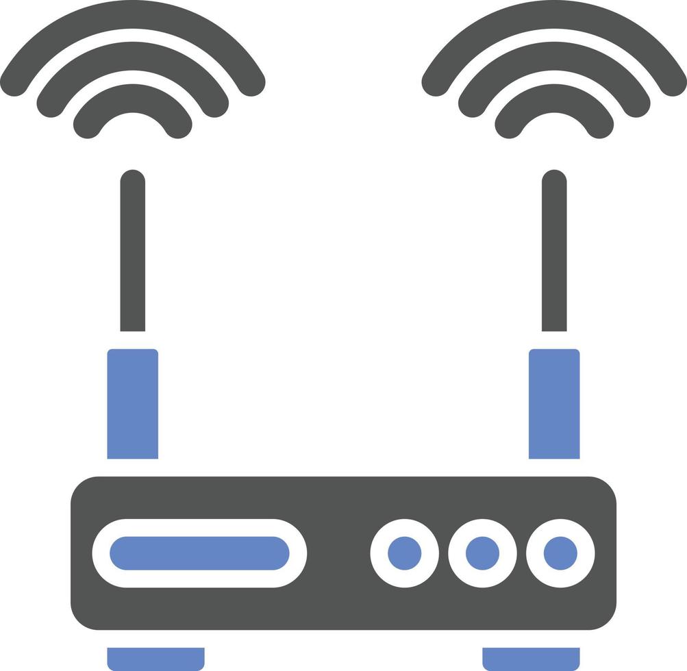 estilo de icono de enrutador wifi vector