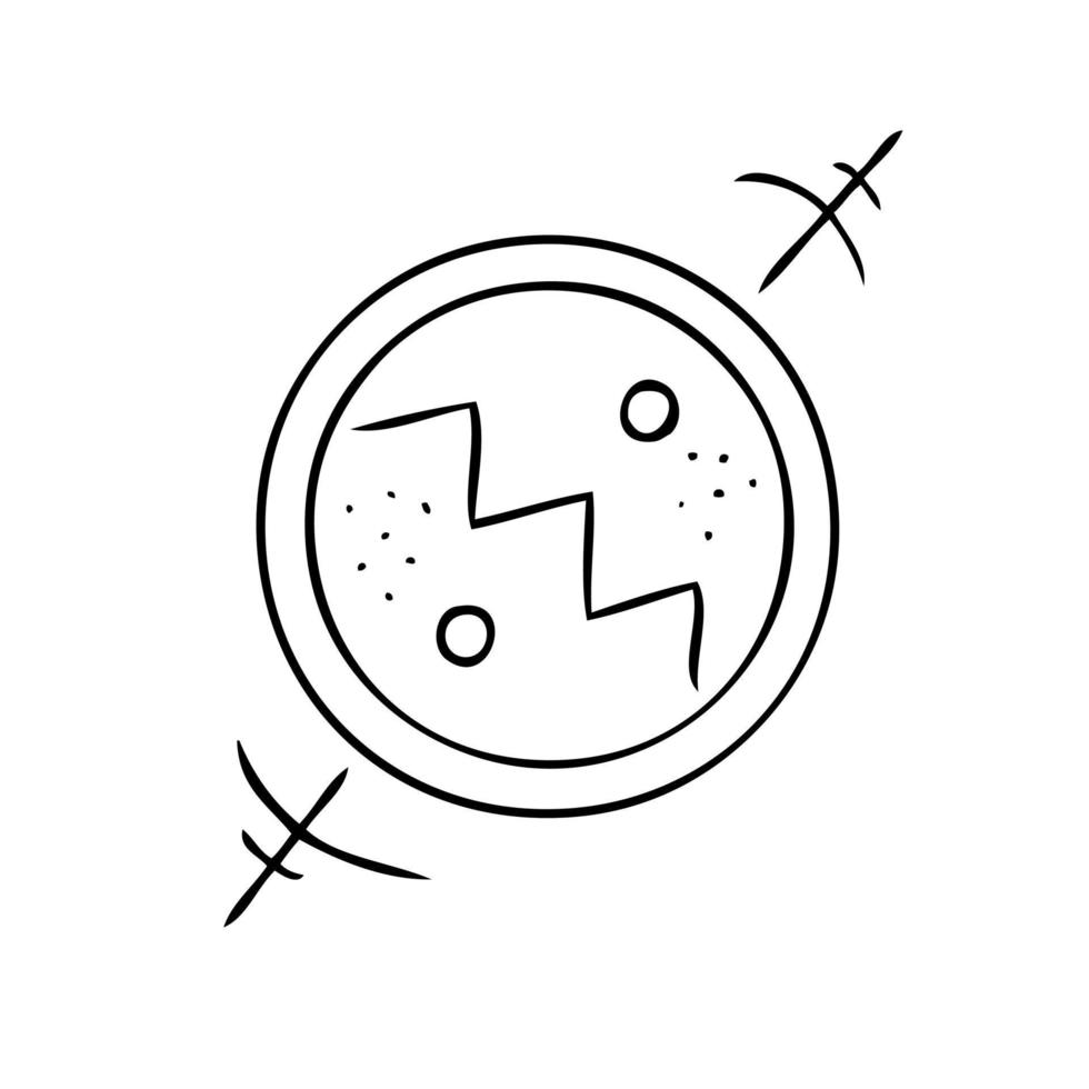 Esoteric geometric symbols. Celestial signs. Vector illustration in hand drawn style