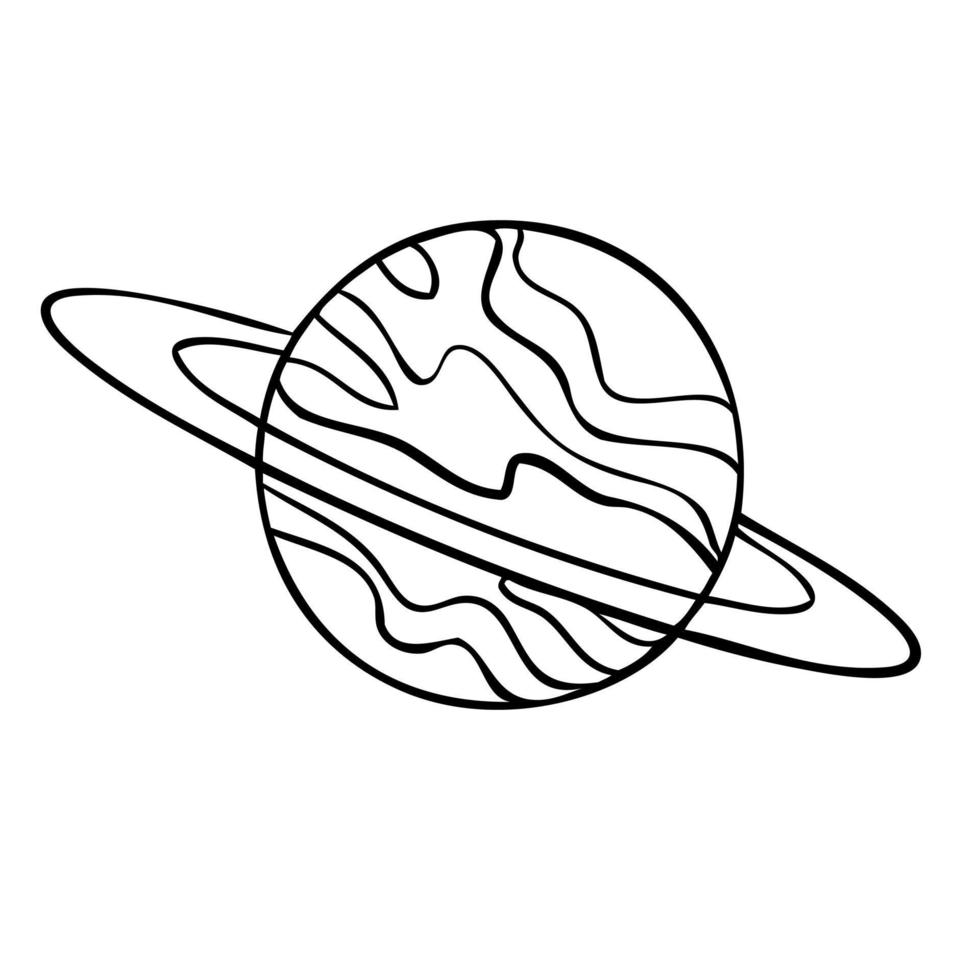 Esoteric planet symbol. Celestial signs. Vector illustration in hand drawn style.