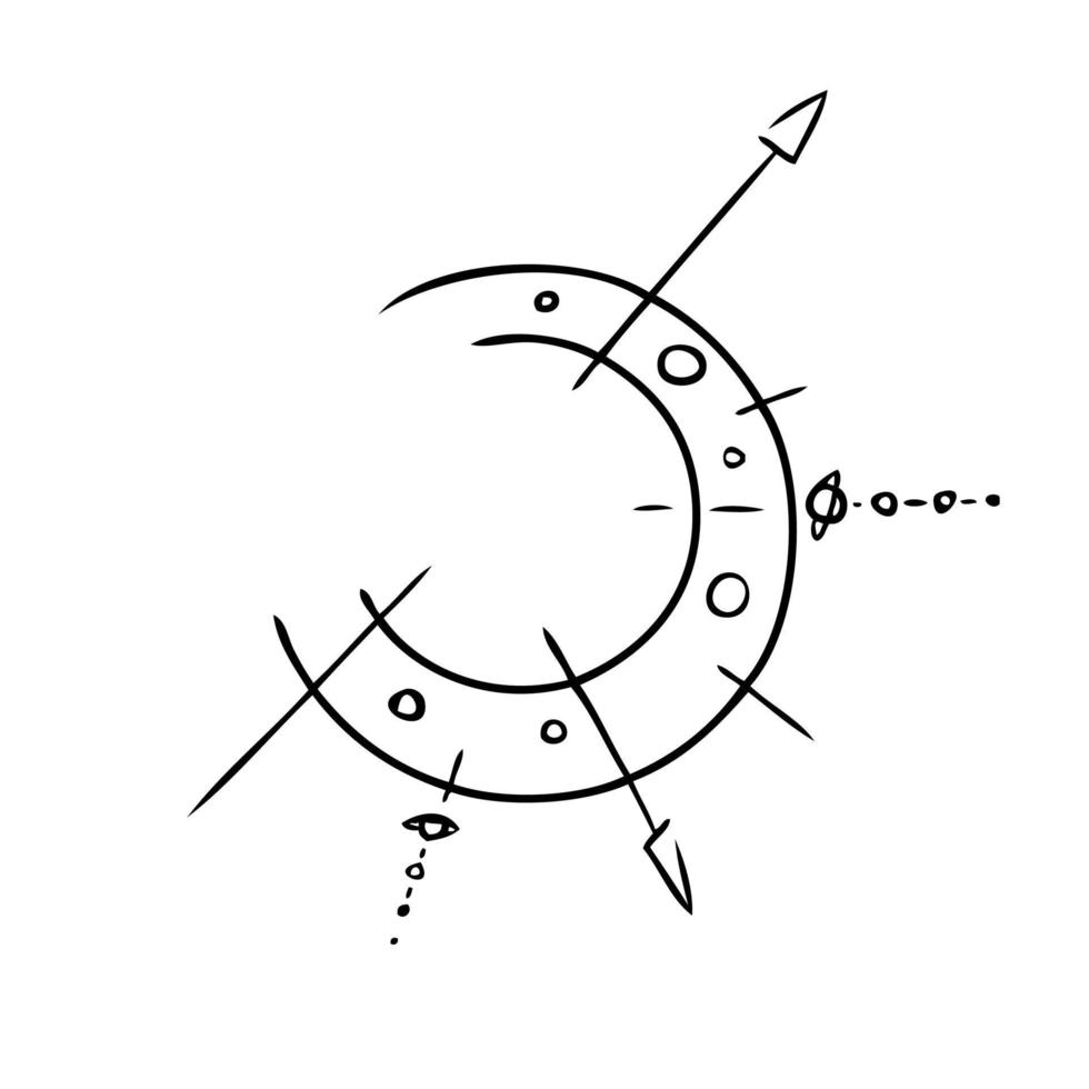 símbolos geométricos esotéricos. signos celestiales. ilustración vectorial en estilo dibujado a mano vector