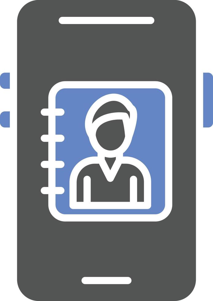 Mobile Contacts Icon Style vector