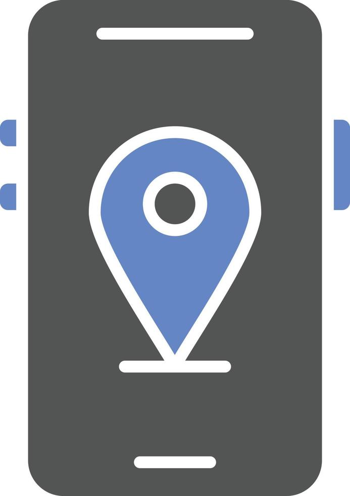Mobile Map Icon Style vector