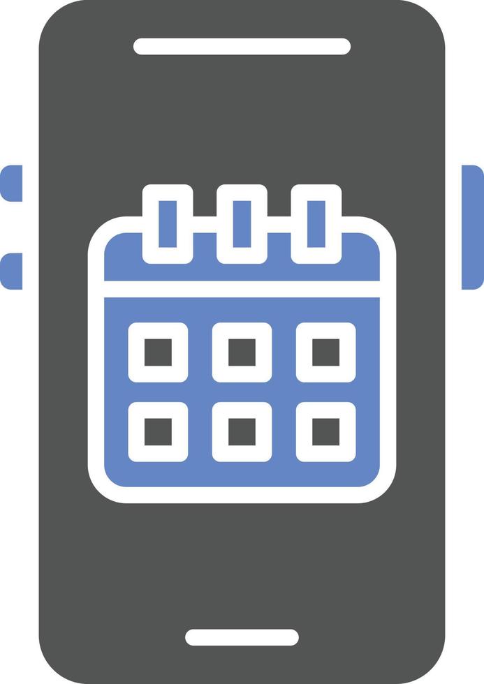 Mobile Calendar Icon Style vector