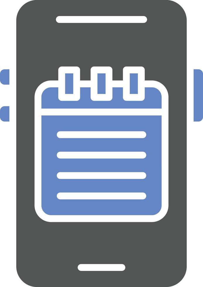 Mobile Note Icon Style vector