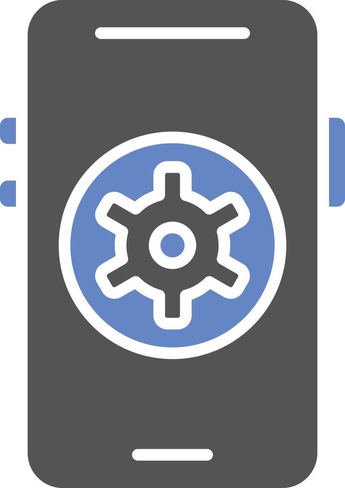 Mobile Settings Icon Style vector