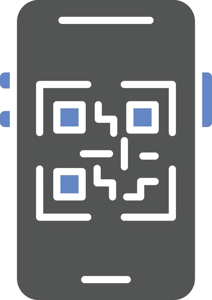 Mobile Qr Code Icon Style vector