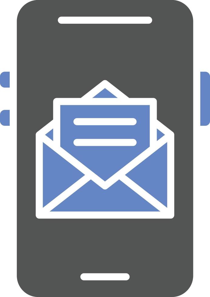 Mobile Mail Icon Style vector