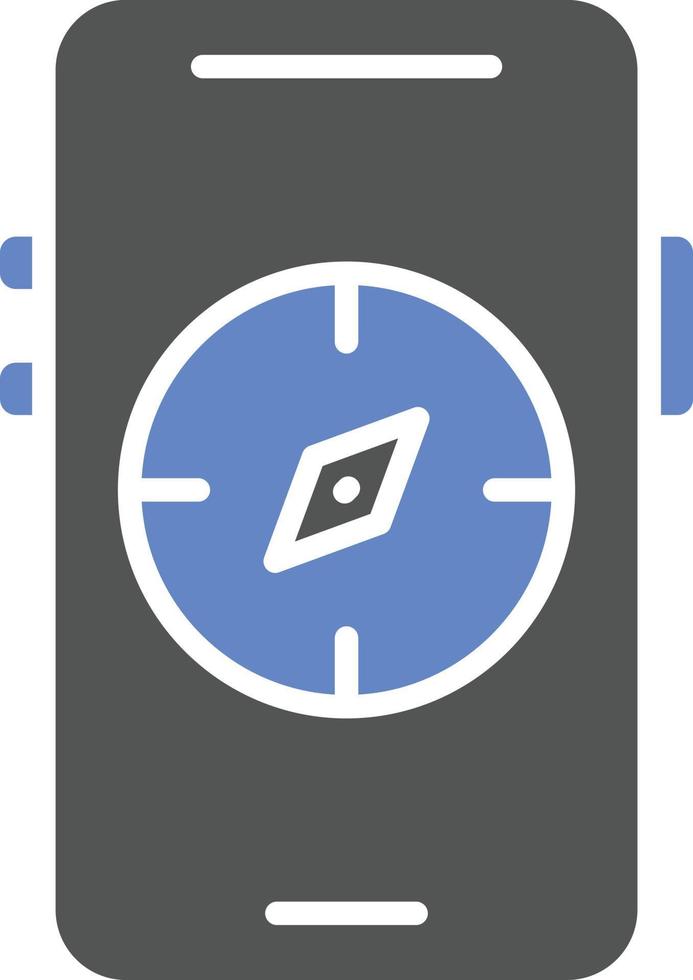 Mobile Compass Icon Style vector