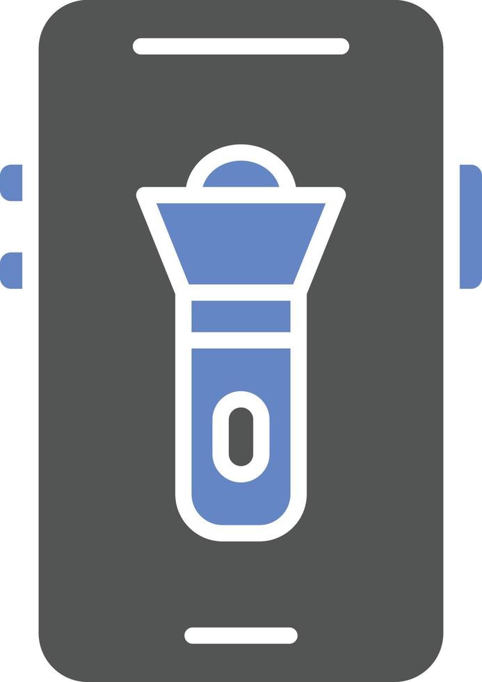 Mobile Torch Icon Style vector
