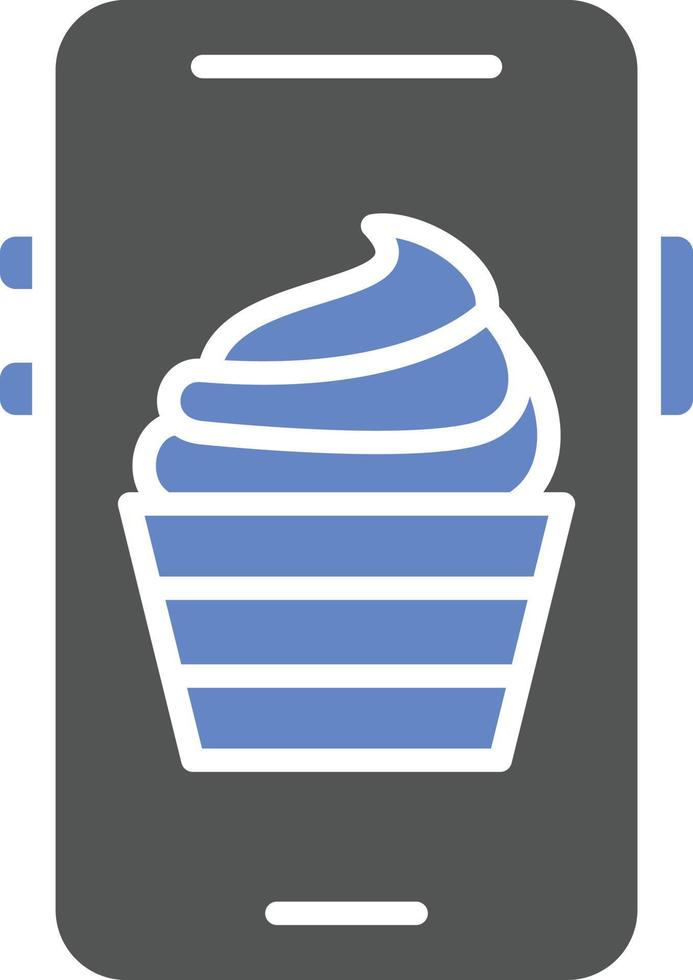 Mobile Food Icon Style vector