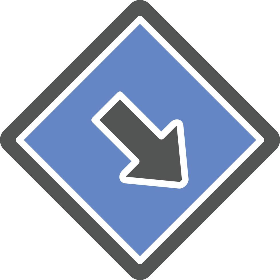 Keep Right Icon Style vector