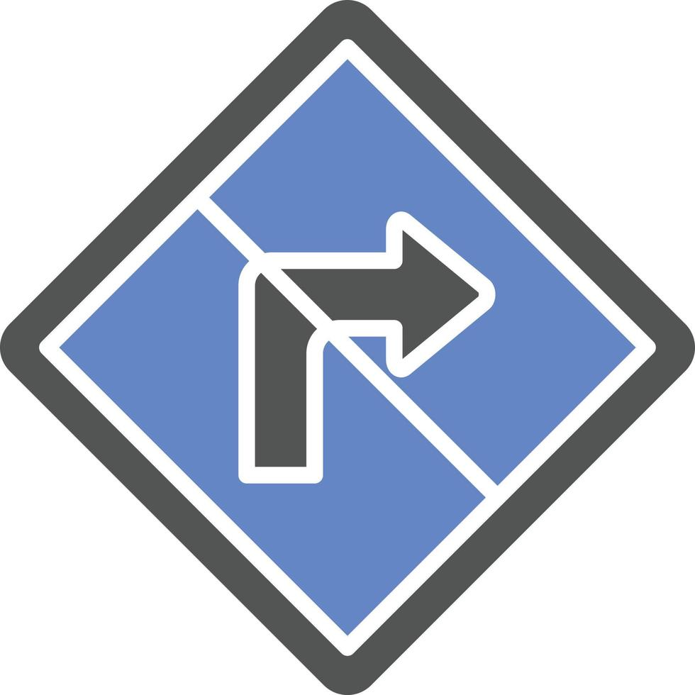 No Right Turn Icon Style vector