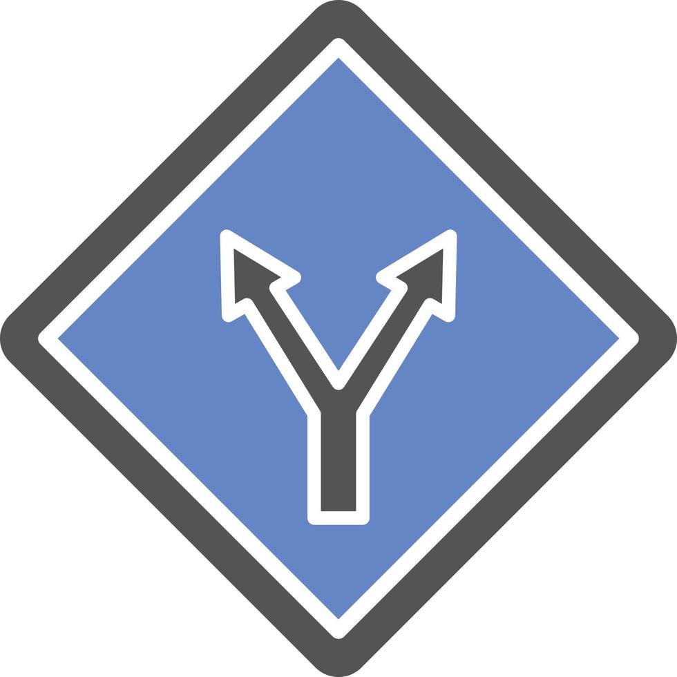 Y Intersection Icon Style vector