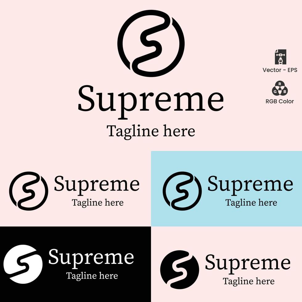 letter S monogram logo vector