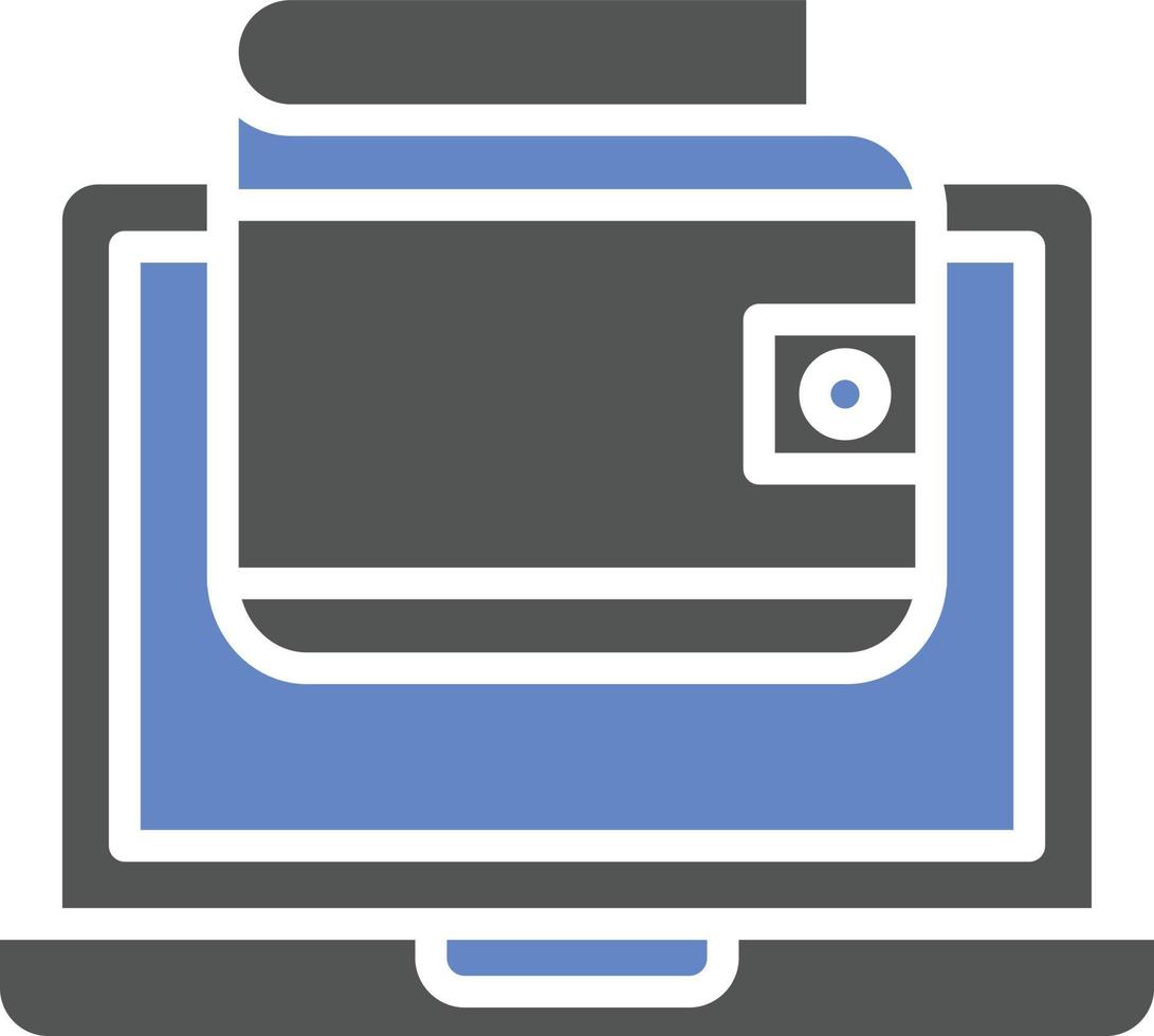 Online Wallet Icon Style vector