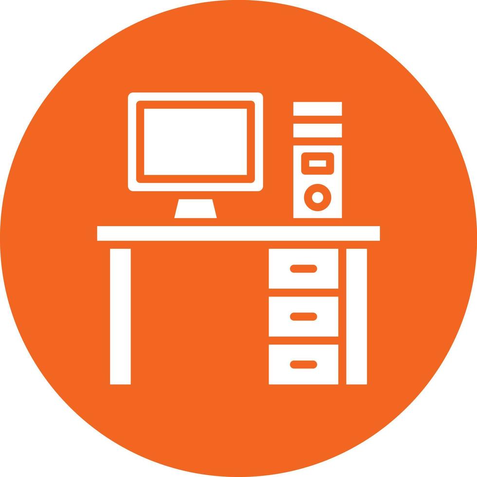 Computer Table Icon Style vector