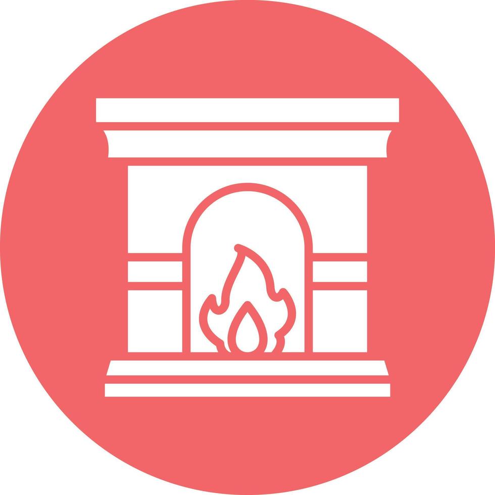 Fireplace Icon Style vector