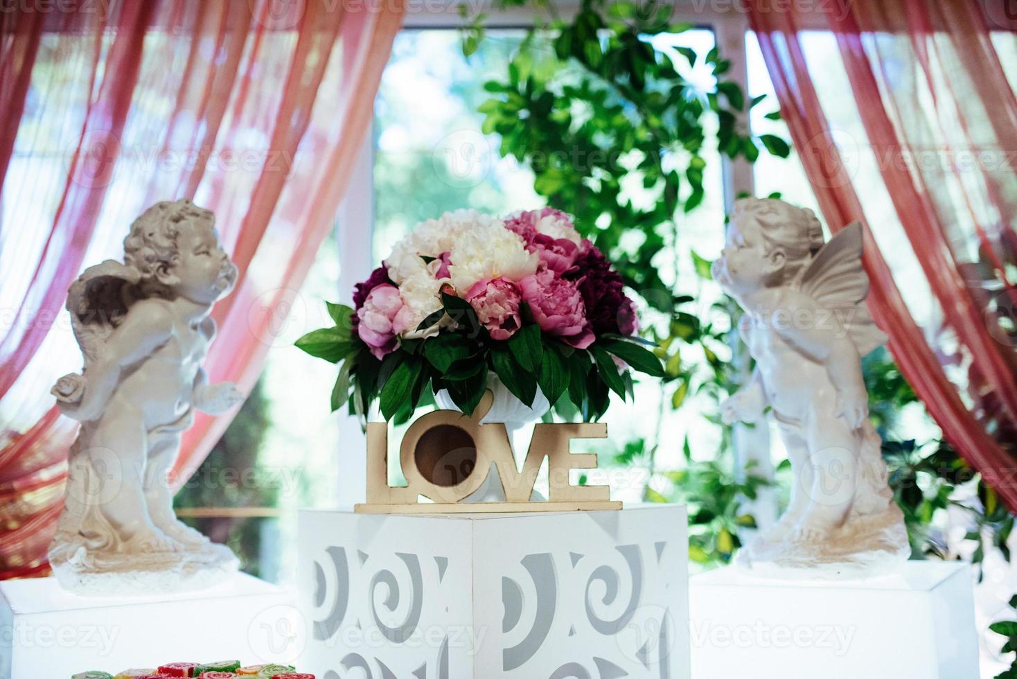 Good exquisite buffet table at a solemn event photo