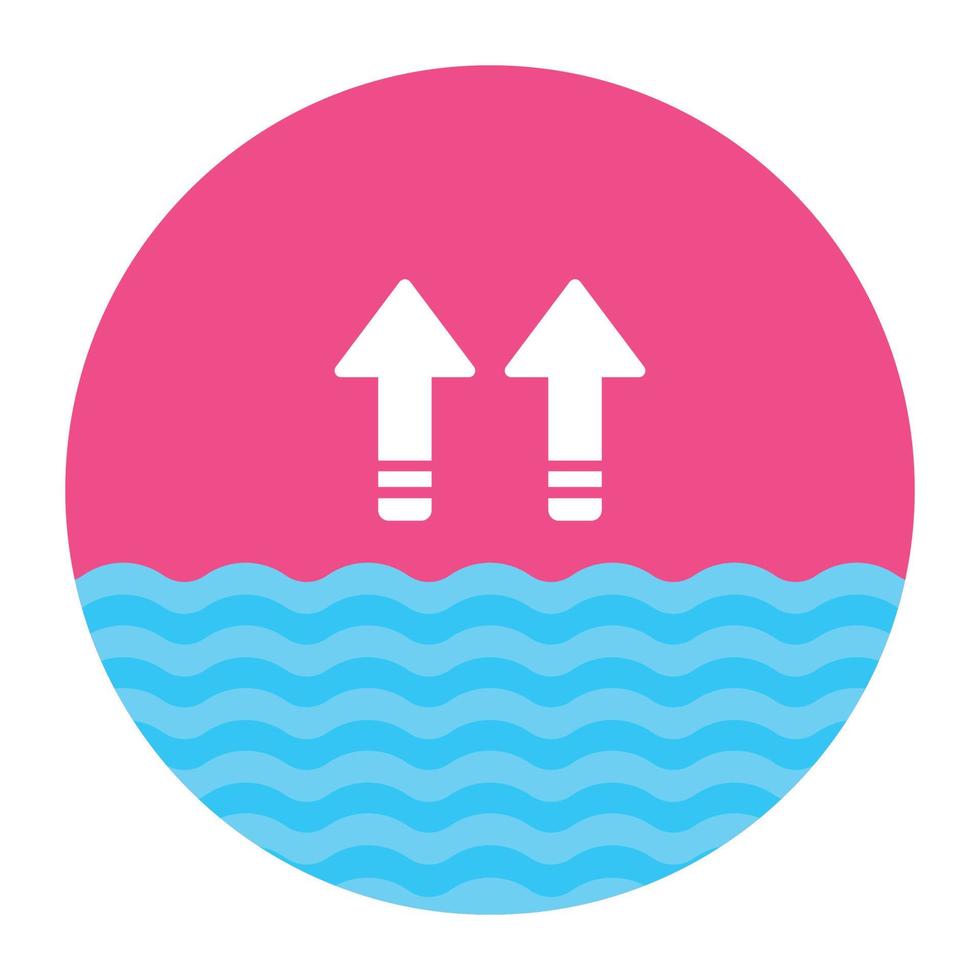 Water level icon in trendy vector design