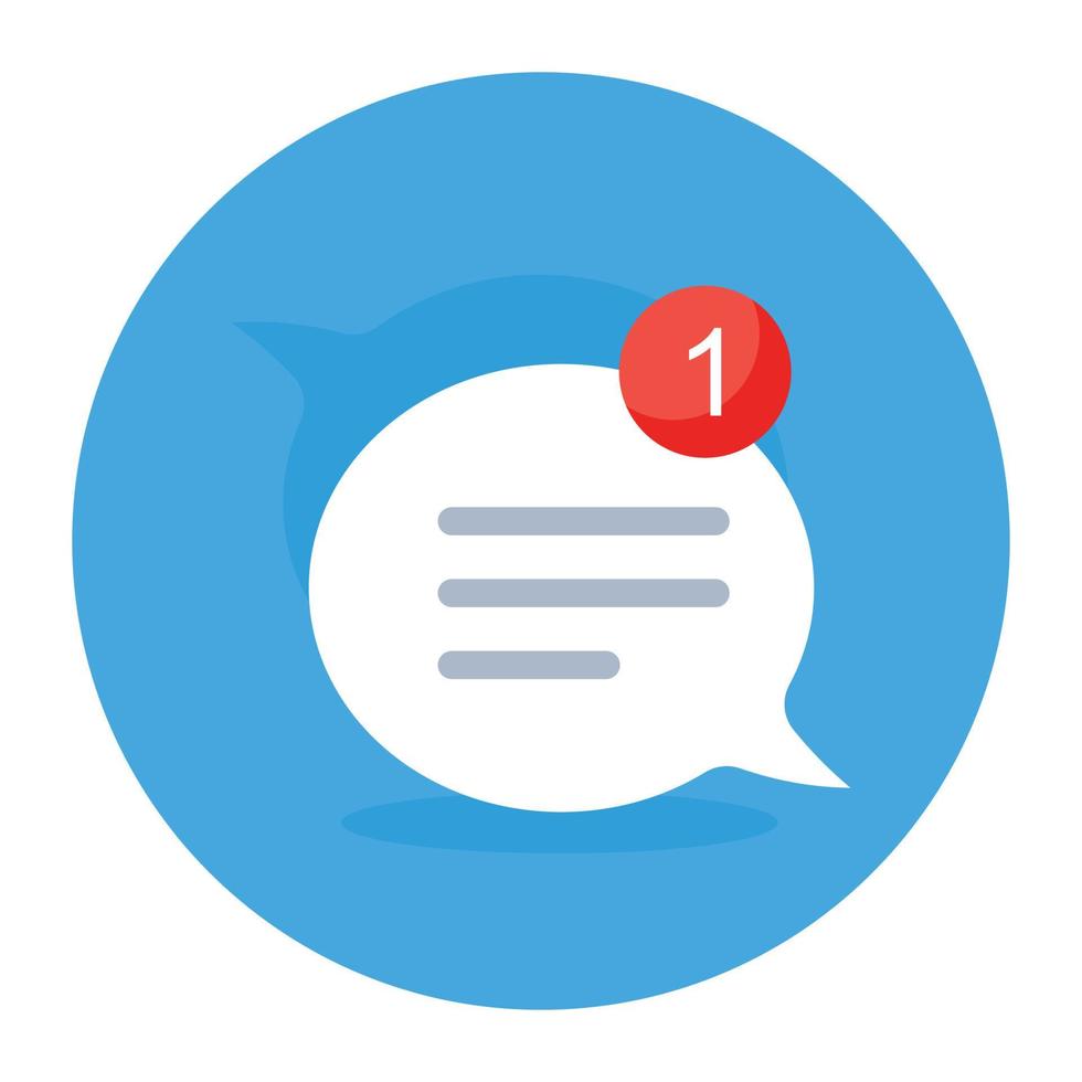 Editable vector design of chat bubble icon