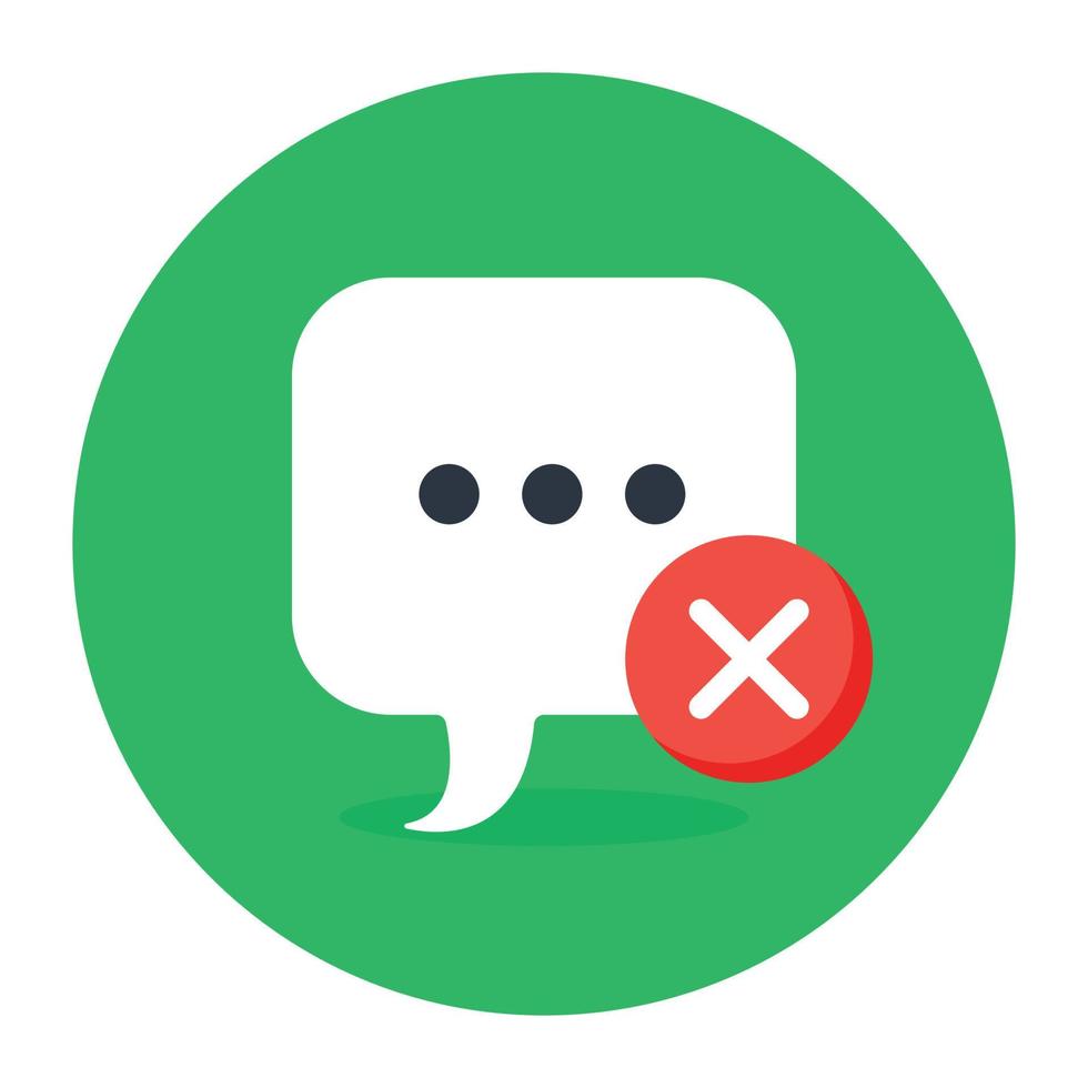 Exclamation mark with chat bubble showcasing message error icon vector