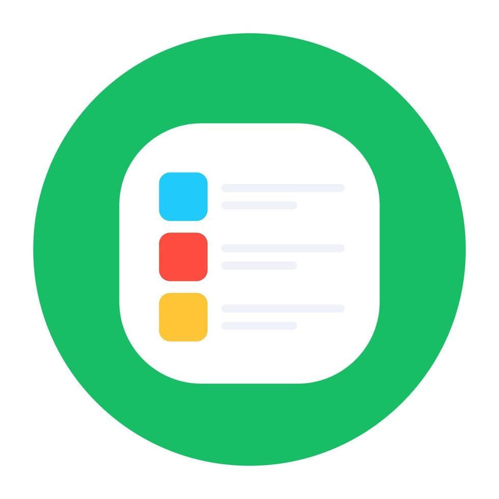 Ui concept, todo list flat icon vector