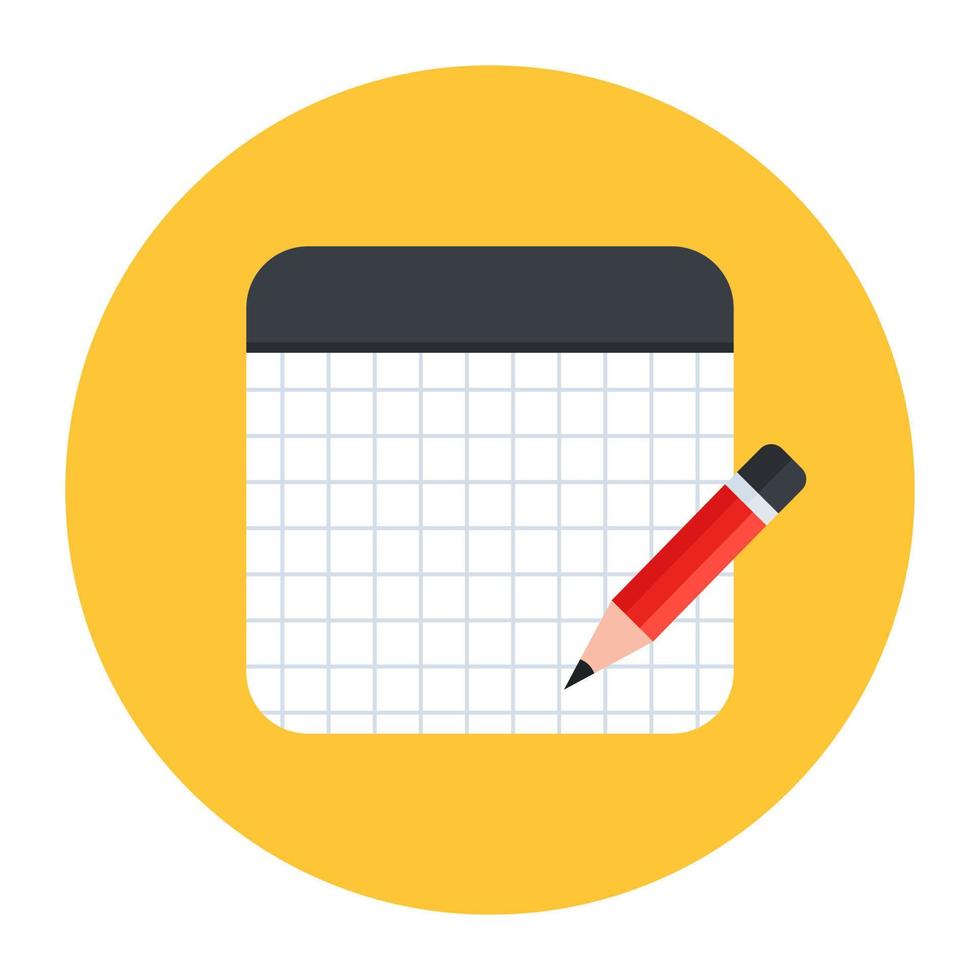 Ui concept, todo list flat icon vector