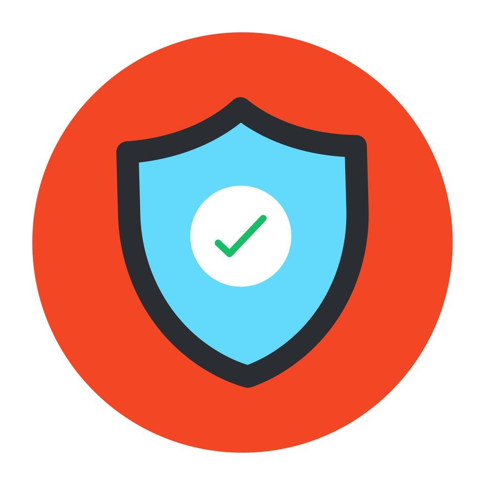 Icon of antivirus in modern flat style vector