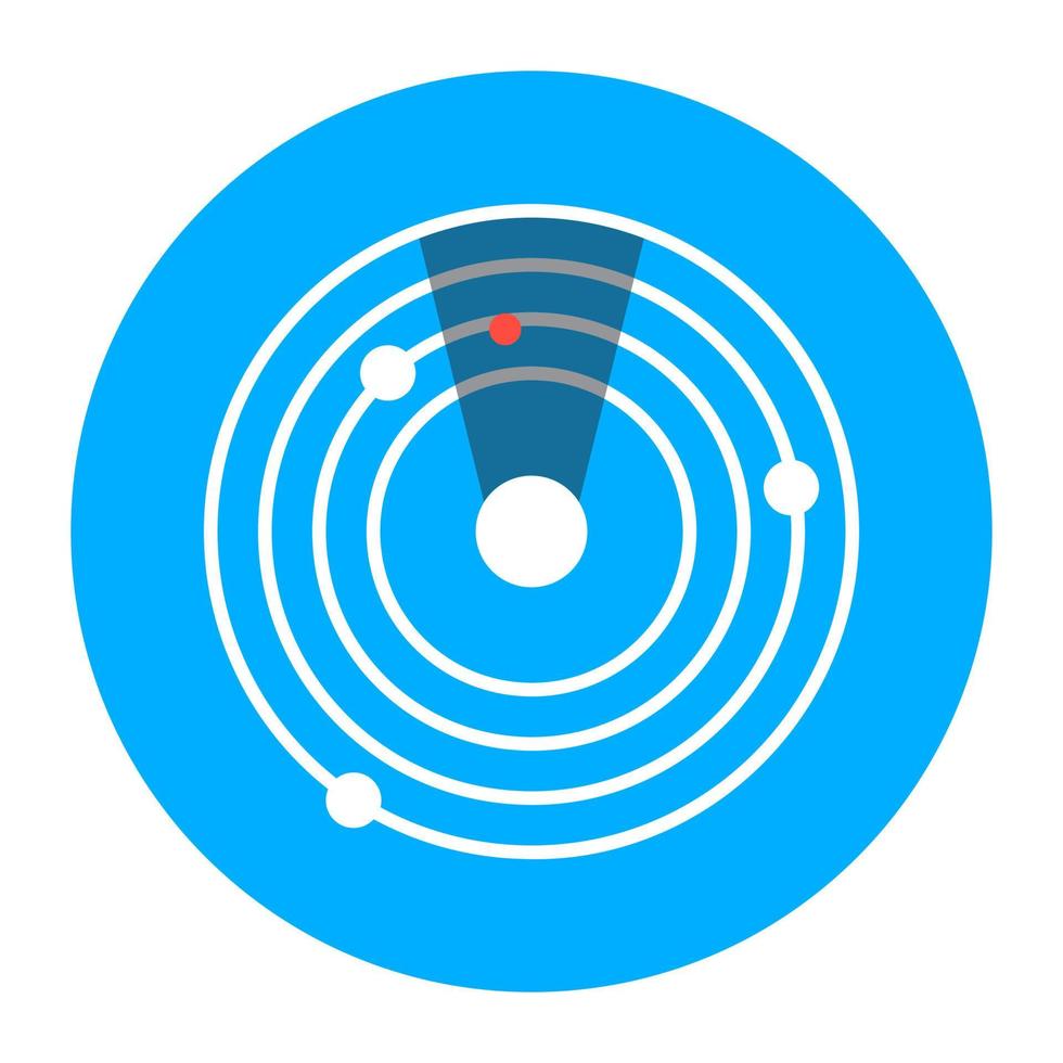 Icon of radar tracking flat modern design vector