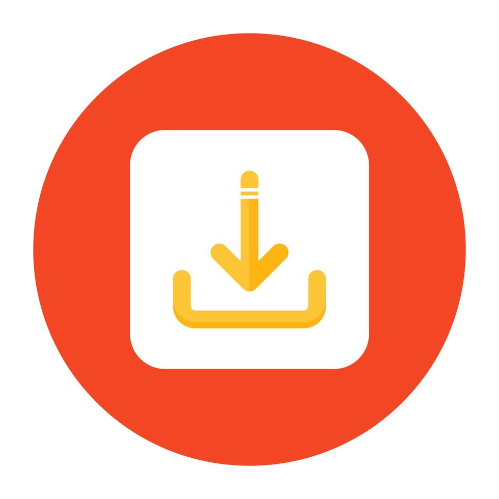 Icon of download in editable style vector