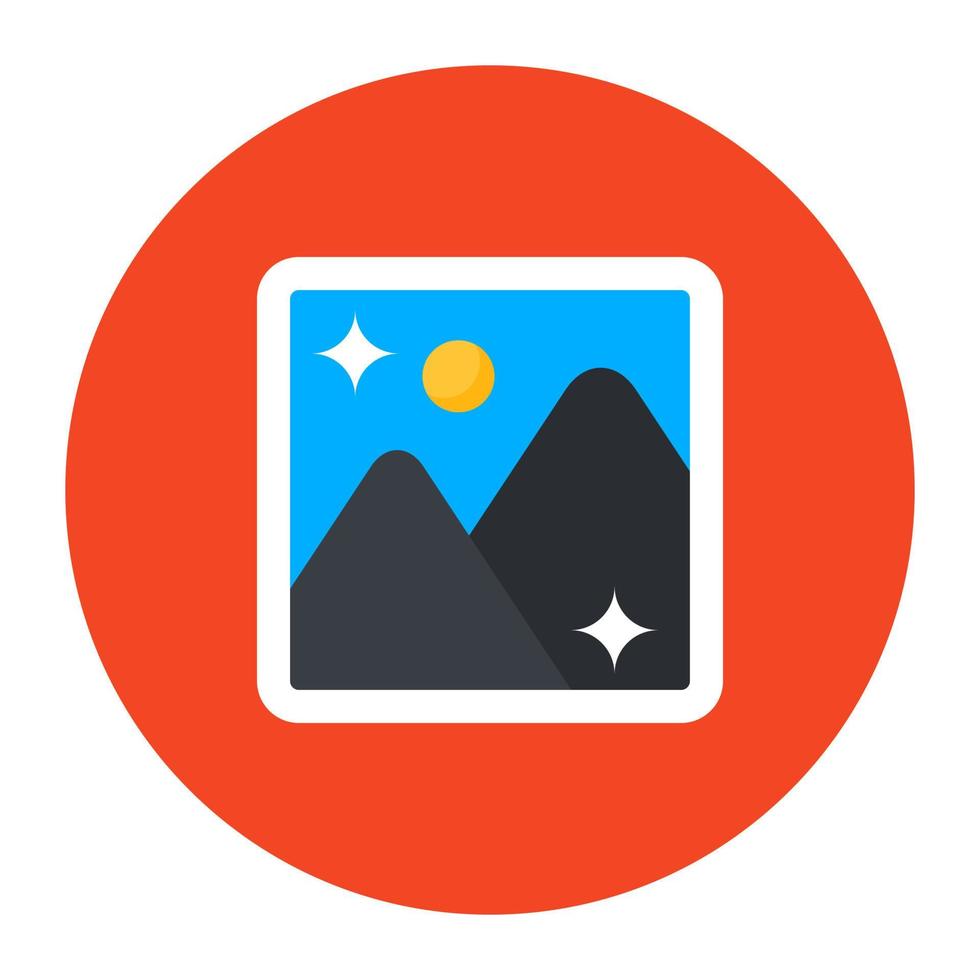 Flat icon of image, used as web wallpaper or background vector