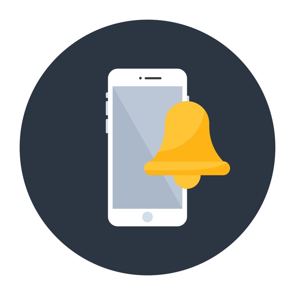 Modern style of mobile notification icon, editable vector