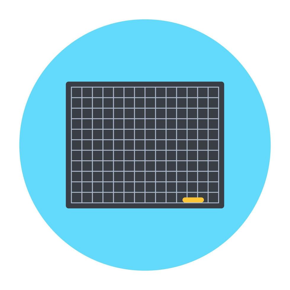 Flat icon of classroom blackboard vector
