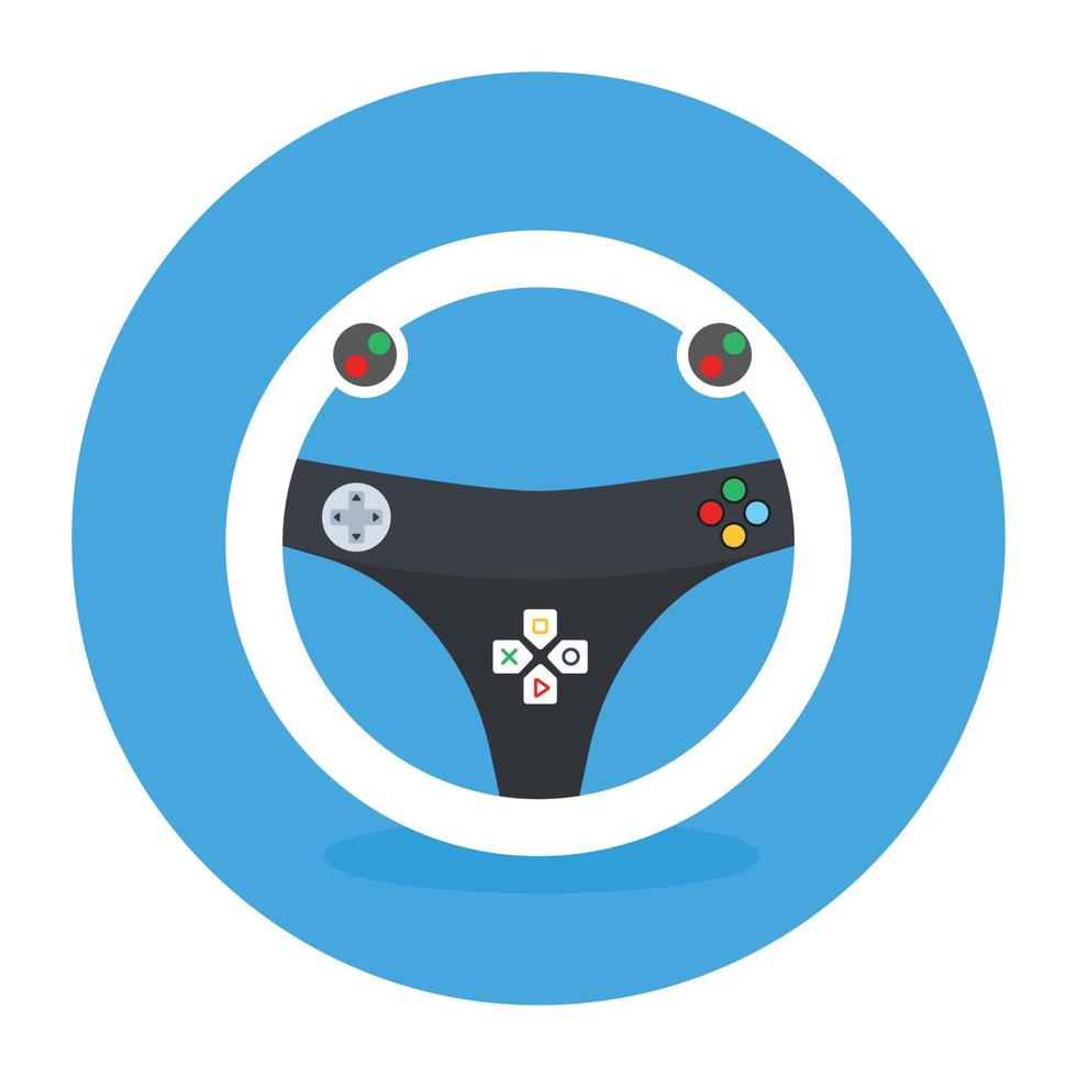 Steering icon style, controle wheel vector