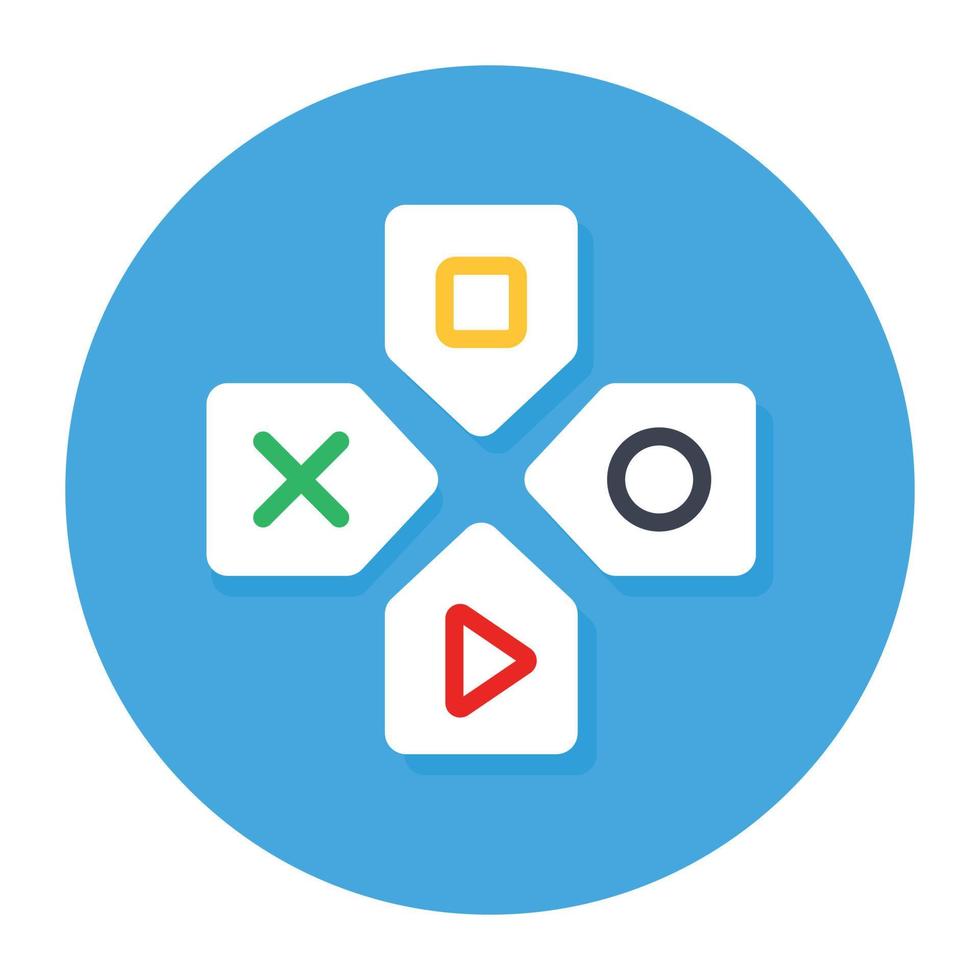 Game buttons vector, flat icon vector