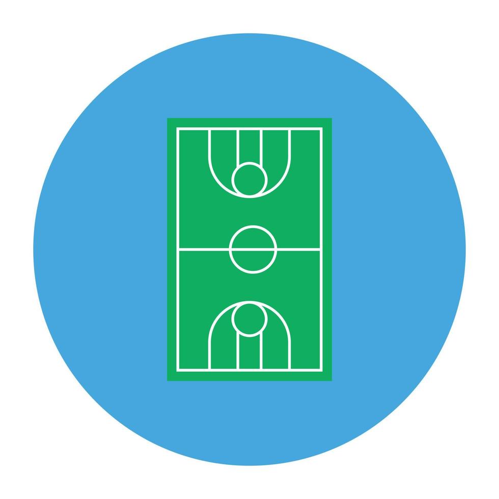 icono de la cancha de partidos en estilo plano moderno vector