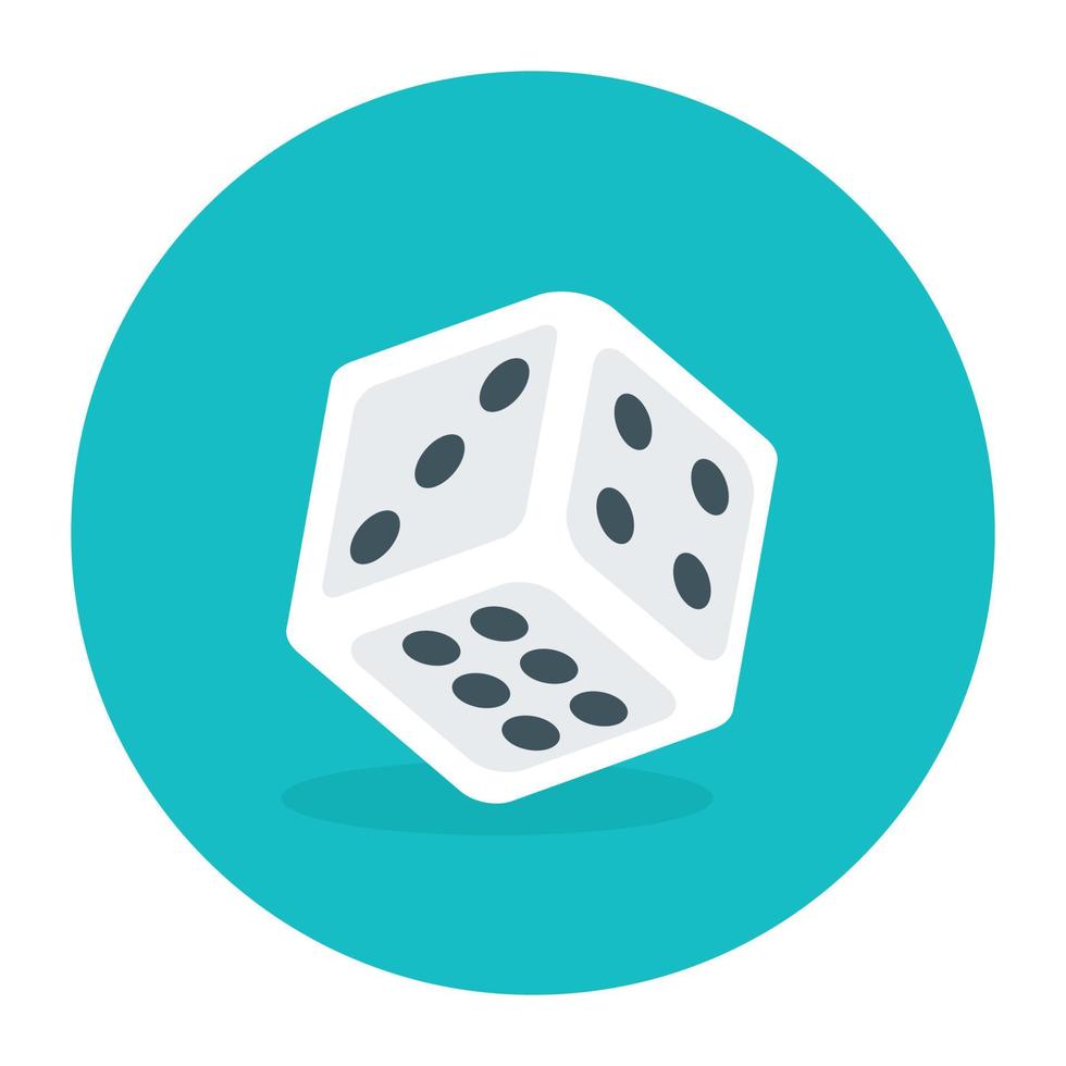 Icon of casino game accessories, dice game vector