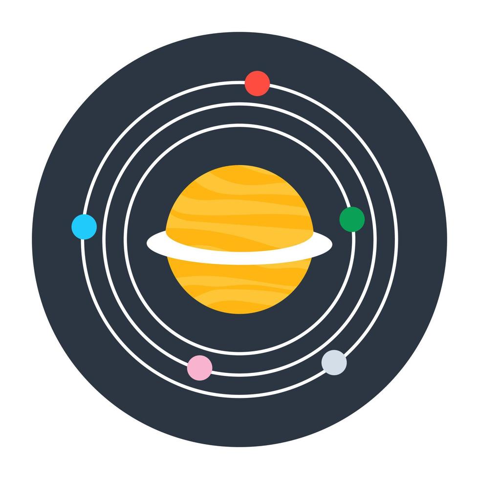 Galaxy icon in flat vector