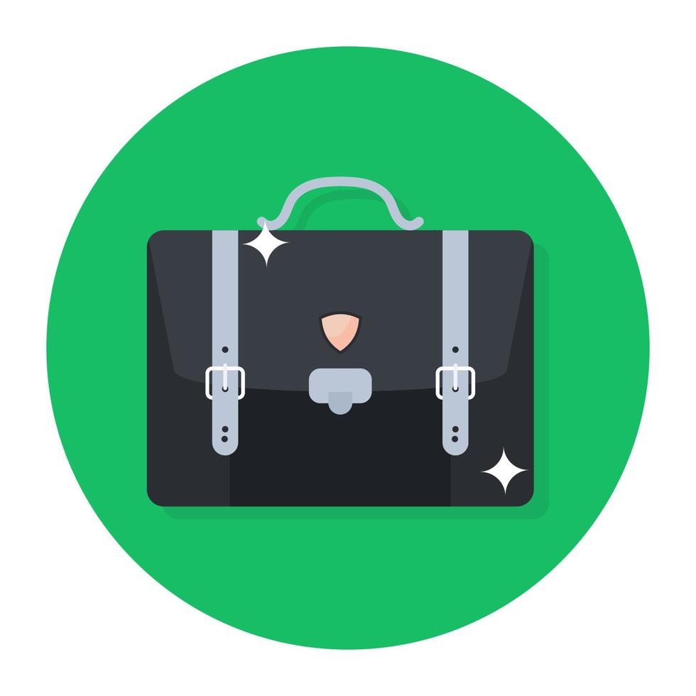 Modern flat rounded icon of professor bag vector