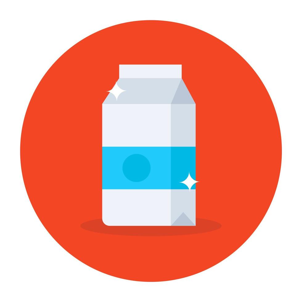 Milk container icon isolated on background, editable vector