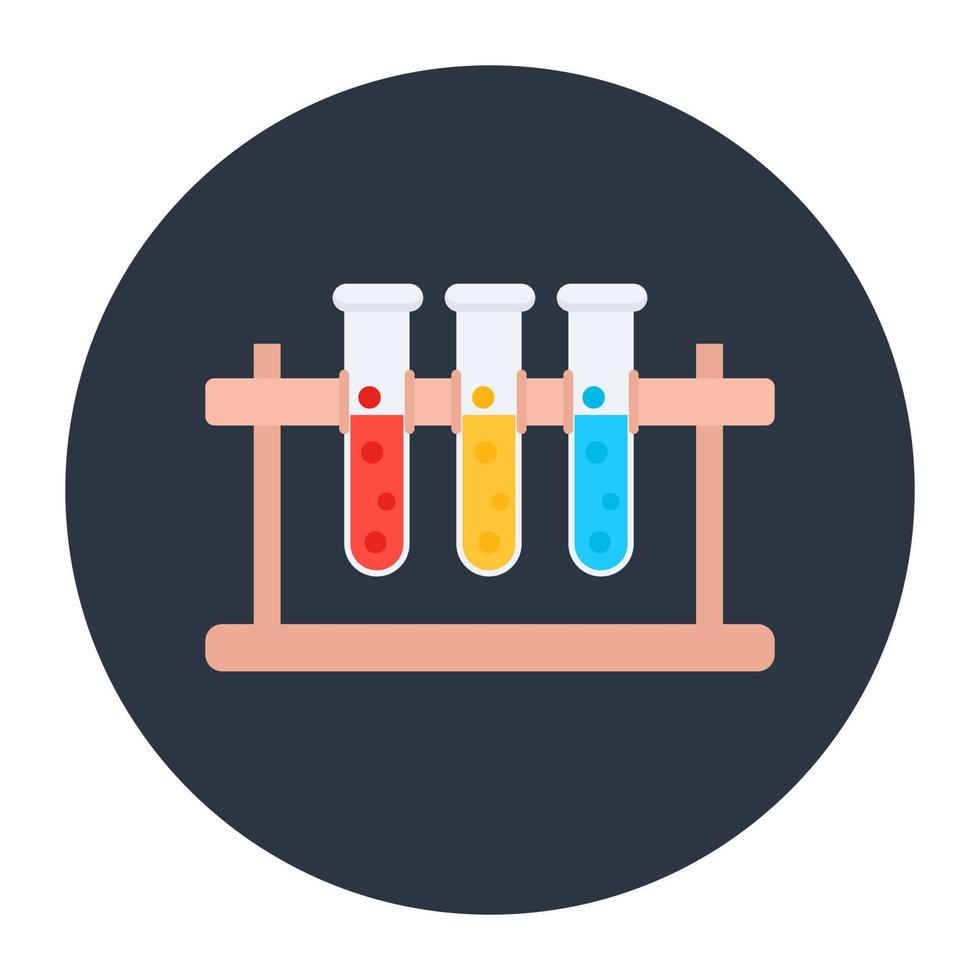 Icon of test tubes, chemical testing conceptual vector