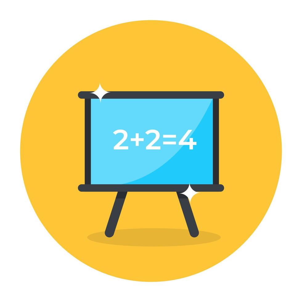 Unique icon of maths lecture, flat rounded vector