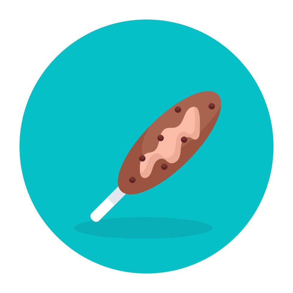 An icon of corn dog in editable style, cooking sausages vector