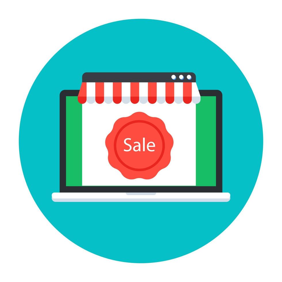 Parcel on web page showcasing shopping website icon vector