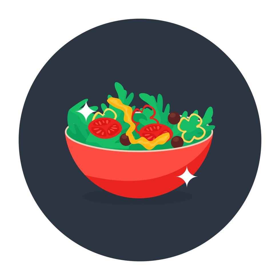 diseño de icono de ensalada de verduras, vector editable de verduras