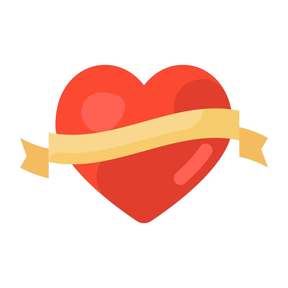 icono de corazón de amor en diseño plano vector